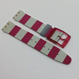 VINTAGE + GENUINE 1990 Swatch Standard "Navy Berry" Band -Fits 34mm / 37mm Watch